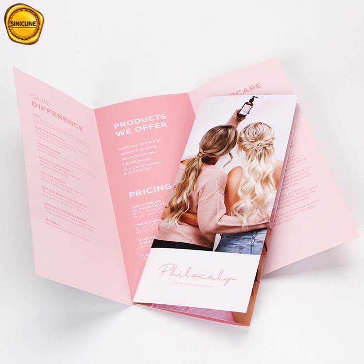 Full colour bedrukking pruik haarverlenging brochure boekje gebruikershandleiding boek